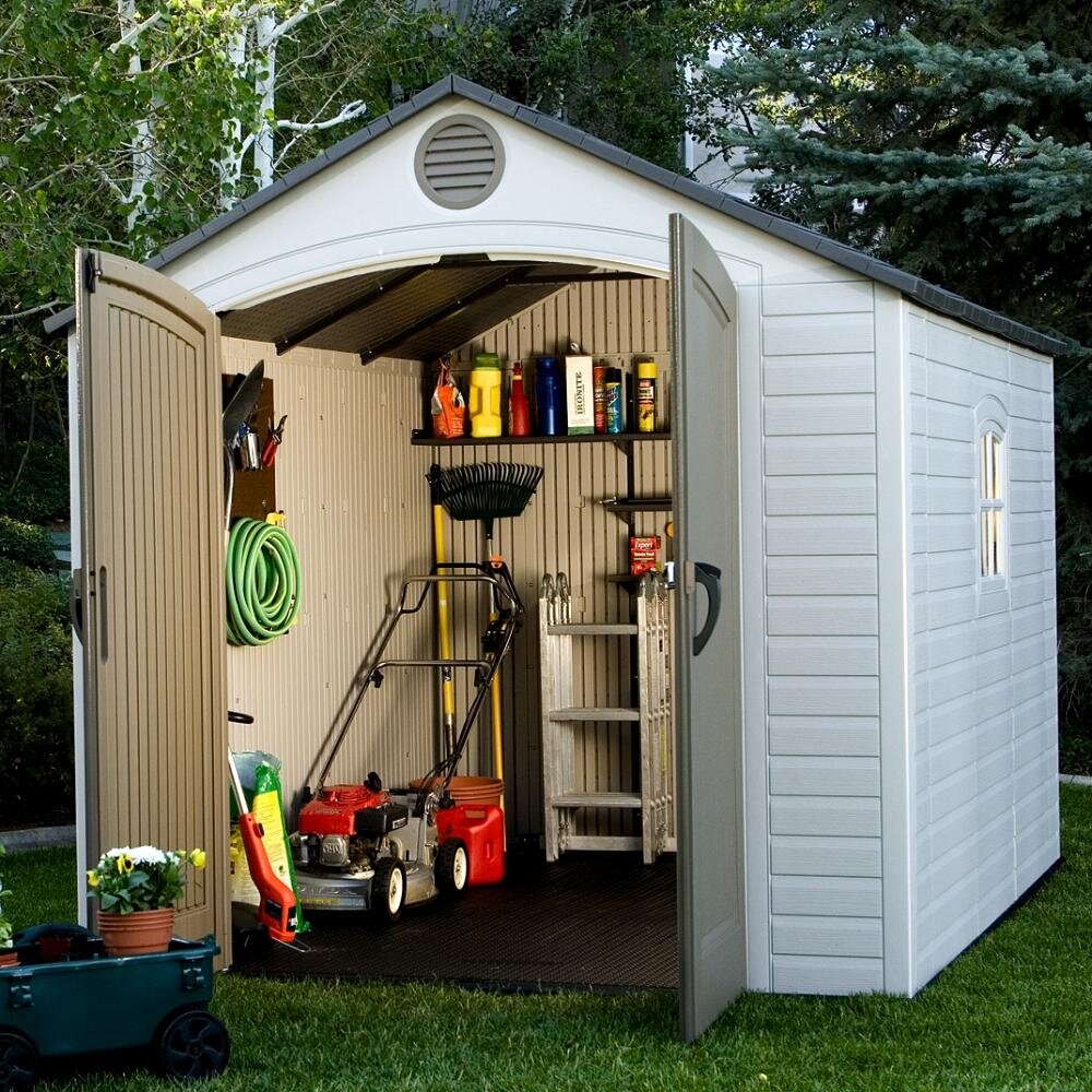 Lifetime 8 Ft W X 10 Ft D Plastic Storage Shed Reviews Wayfair